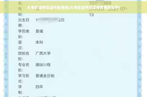 大专在读学历证书有用吗(大专在读学历证书有用吗知乎)