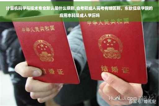 计算机科学与技术专业默认是什么级别,自考和成人高考有啥区别，东软信息学院的应用本科是成人学历吗