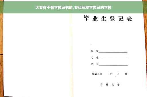 大专有不有学位证书的,专科颁发学位证的学校