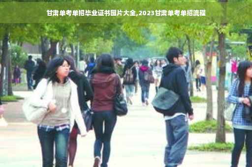 甘肃单考单招毕业证书图片大全,2023甘肃单考单招流程