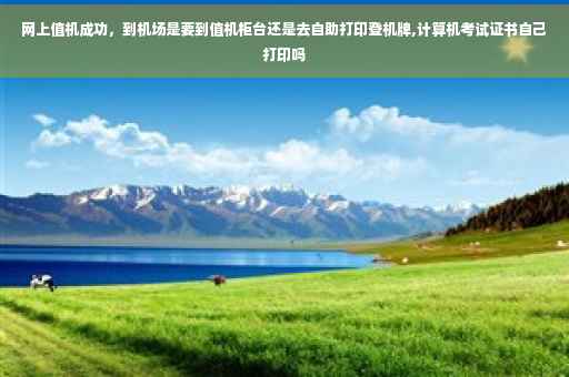 网上值机成功，到机场是要到值机柜台还是去自助打印登机牌,计算机考试证书自己打印吗