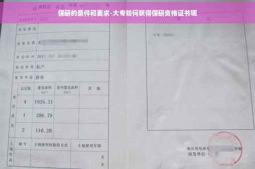 保研的条件和要求-大专如何获得保研资格证书呢