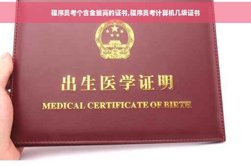 程序员考个含金量高的证书,程序员考计算机几级证书