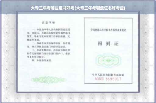 大专三年考哪些证书好考(大专三年考哪些证书好考些)