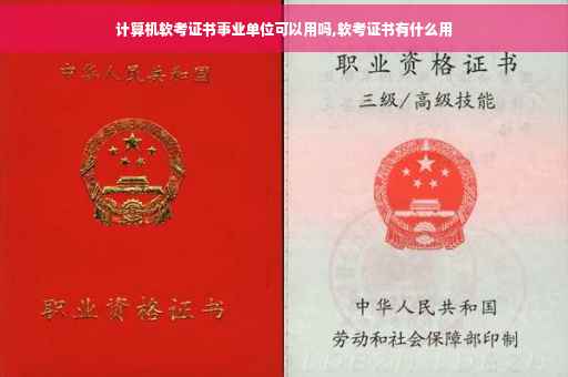 计算机软考证书事业单位可以用吗,软考证书有什么用