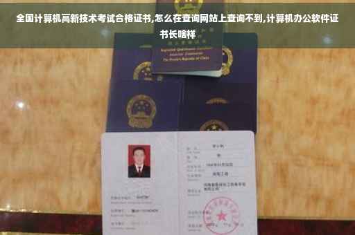 全国计算机高新技术考试合格证书,怎么在查询网站上查询不到,计算机办公软件证书长啥样