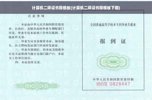 计算机二级证书图模板(计算机二级证书图模板下载)