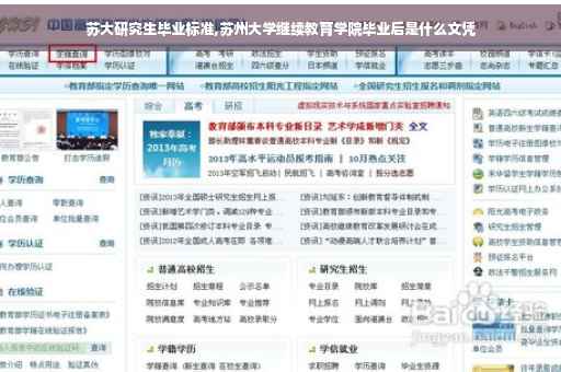 苏大研究生毕业标准,苏州大学继续教育学院毕业后是什么文凭