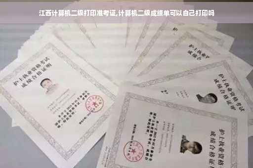 江西计算机二级打印准考证,计算机二级成绩单可以自己打印吗