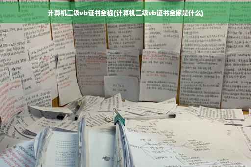 计算机二级vb证书全称(计算机二级vb证书全称是什么)