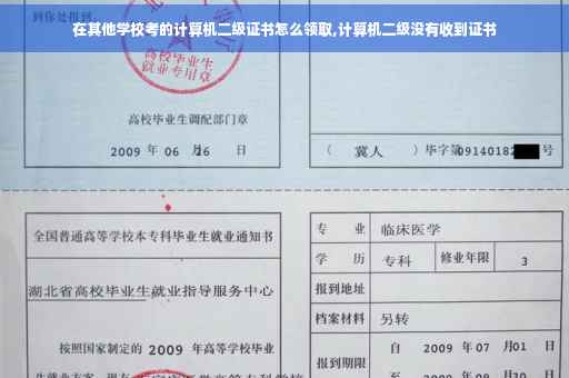 在其他学校考的计算机二级证书怎么领取,计算机二级没有收到证书