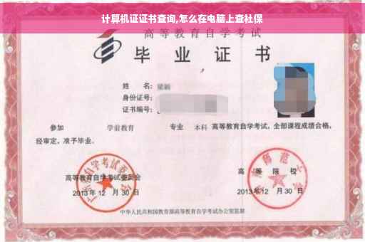 计算机证证书查询,怎么在电脑上查社保