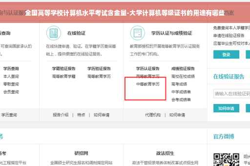 全国高等学校计算机水平考试含金量-大学计算机等级证书的用途有哪些