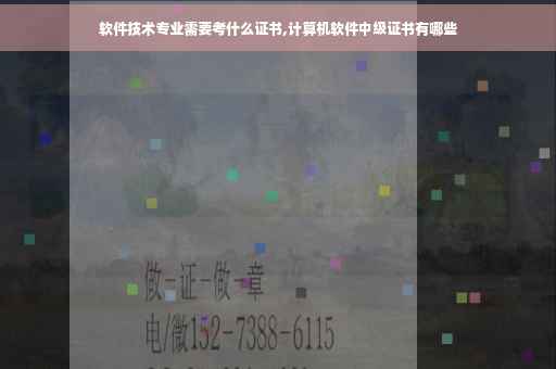 软件技术专业需要考什么证书,计算机软件中级证书有哪些 软件技术专业需要考什么证书,计算机软件中级证书有哪些