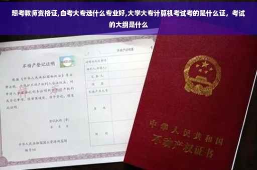 想考教师资格证,自考大专选什么专业好,大学大专计算机考试考的是什么证，考试的大纲是什么