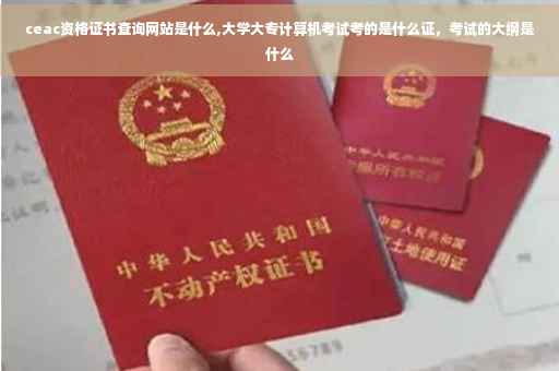 ceac资格证书查询网站是什么,大学大专计算机考试考的是什么证，考试的大纲是什么