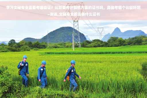 学习文秘专业需要考哪些证？比如要考计算机方面的证书吗，具体考哪个比较好呢~谢谢,文秘专业都需要什么证书