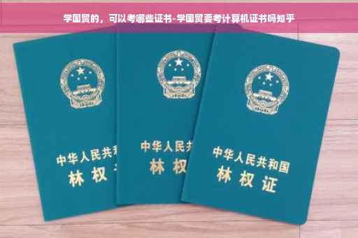 学国贸的，可以考哪些证书-学国贸要考计算机证书吗知乎