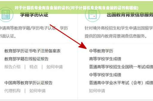 对于计算机专业有含金量的证书(对于计算机专业有含金量的证书有哪些)