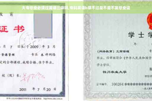 大专毕业必须过英语三级吗,专科英语b级不过是不是不发毕业证