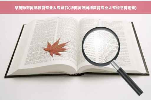 华南师范网络教育专业大专证书(华南师范网络教育专业大专证书有哪些)