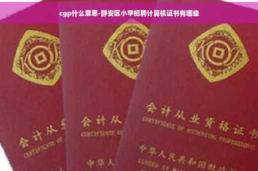 cgp什么意思-静安区小学招聘计算机证书有哪些