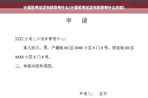 计算机考试证书初级考什么(计算机考试证书初级考什么内容)