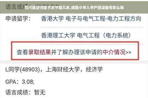 四川绵阳传媒艺术学院几本,绵阳小学入学产权证编号怎么填