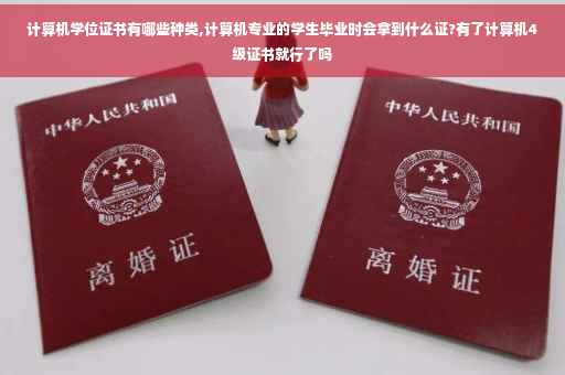 计算机学位证书有哪些种类,计算机专业的学生毕业时会拿到什么证?有了计算机4级证书就行了吗