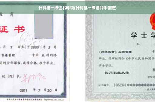 计算机一级证书咋领(计算机一级证书咋领取)