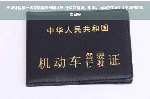 全国计算机一级考试成绩分哪几类,什么是初级，中级，高级技工证？3个级别的都要回答
