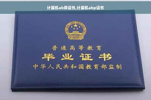 计算机ab级证书,计算机abp证书