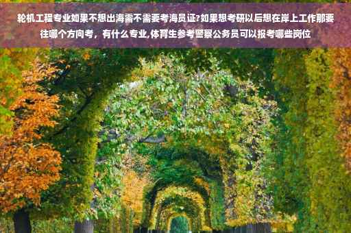 轮机工程专业如果不想出海需不需要考海员证?如果想考研以后想在岸上工作那要往哪个方向考，有什么专业,体育生参考警察公务员可以报考哪些岗位