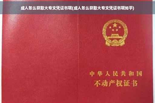 成人怎么获取大专文凭证书呢(成人怎么获取大专文凭证书呢知乎)