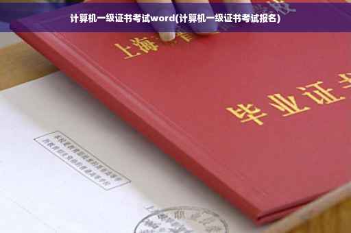 计算机一级证书考试word(计算机一级证书考试报名)