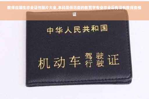 教师应届生毕业证书图片大全,本科是师范类的教育学专业毕业后有没有教师资格证