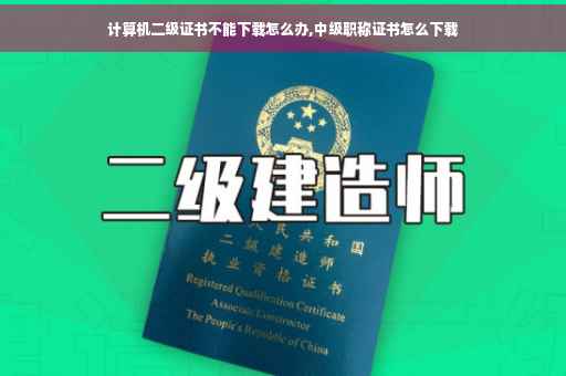 计算机二级证书不能下载怎么办,中级职称证书怎么下载