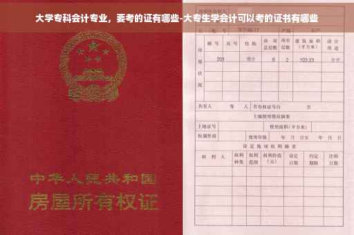 大学专科会计专业，要考的证有哪些-大专生学会计可以考的证书有哪些