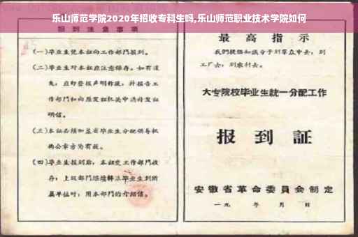 乐山师范学院2020年招收专科生吗,乐山师范职业技术学院如何