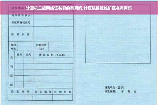 计算机三级网络证书真的有用吗,计算机编程维护证书有用吗