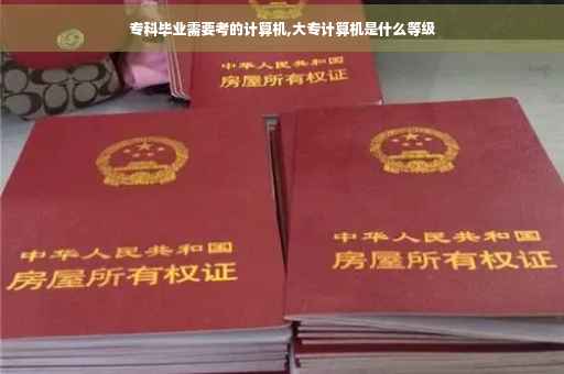 专科毕业需要考的计算机,大专计算机是什么等级