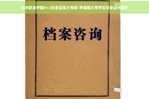 临沂职业学院3+2毕业证是大专吗-学徒制大专学历毕业证书图片