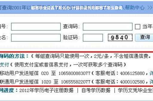 邮寄毕业证丢了怎么办-计算机证书忘邮寄了怎么查询