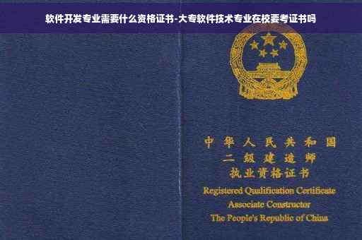 软件开发专业需要什么资格证书-大专软件技术专业在校要考证书吗