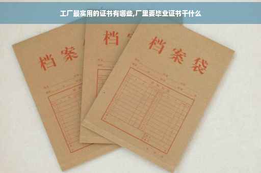 工厂最实用的证书有哪些,厂里要毕业证书干什么 工厂最实用的证书有哪些,厂里要毕业证书干什么