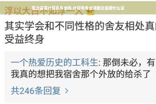 国企需要计算机专业吗,计算机专业进国企需要什么证