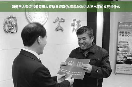 如何用大专证书编号查大专毕业证真伪,专科批次进大学出来的文凭是什么