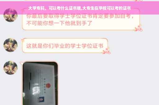 大学专科,可以考什么证书哦,大专生在学校可以考的证书 大学专科,可以考什么证书哦,大专生在学校可以考的证书