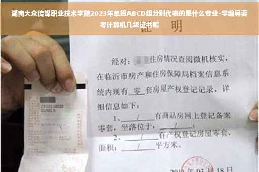 湖南大众传媒职业技术学院2023年单招ABCD组分别代表的是什么专业-学编导要考计算机几级证书呢