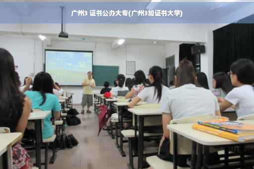 广州3 证书公办大专(广州3加证书大学)